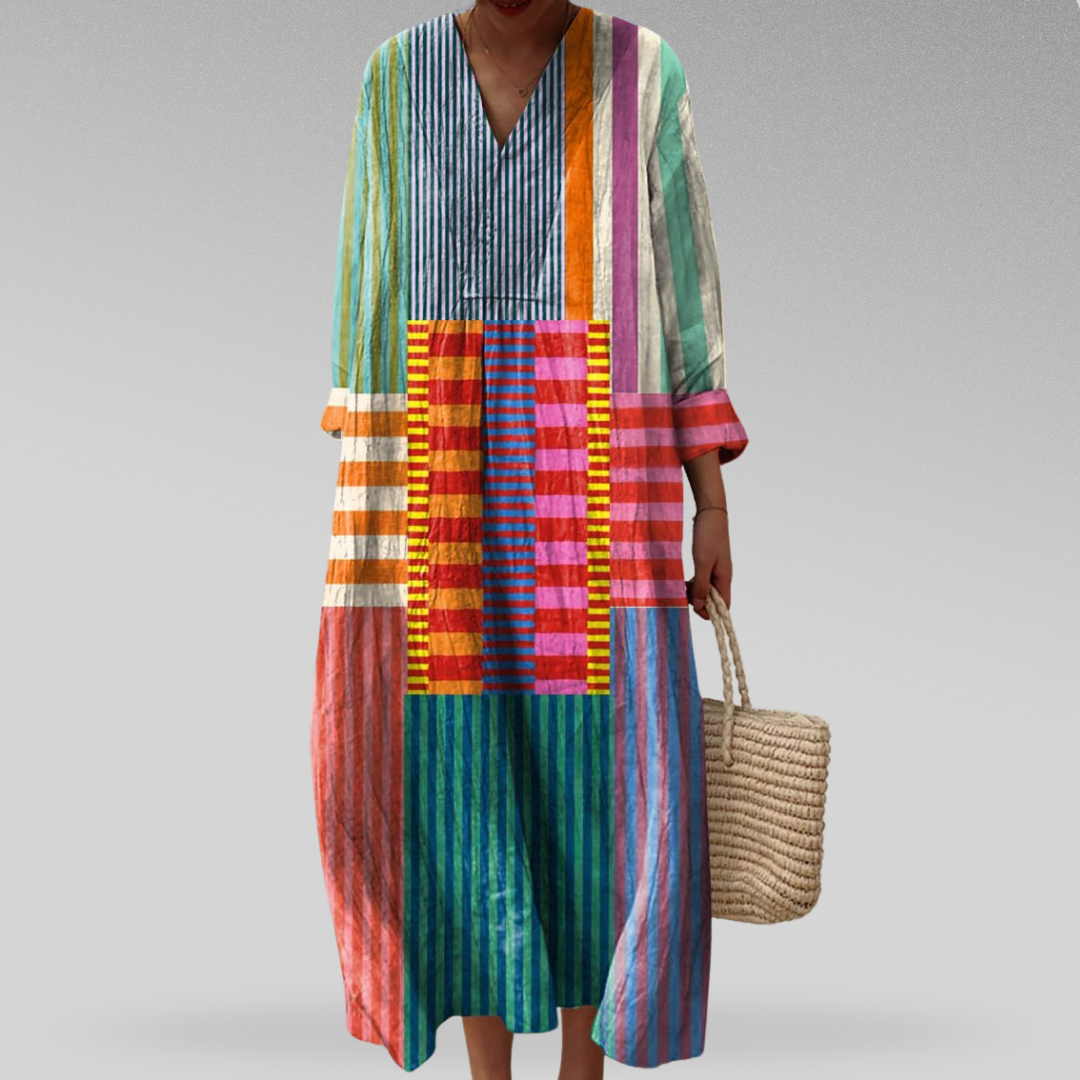 Lia | Elegante geometrische jurk