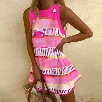 Emma – Casual Pink Linen Dress